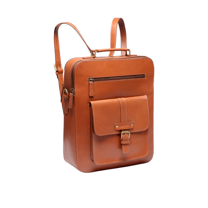 Russell 02 Tan Leather  Backpack