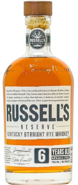 Russell's Reserve 6 Year Old Kentucky Rye Whiskey 90 Proof 750ml