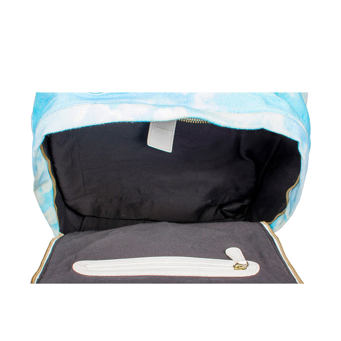 Sac A Dos (C) Blue Leather  Backpack