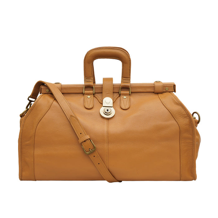 Safari Honey Leather Duffle Bag