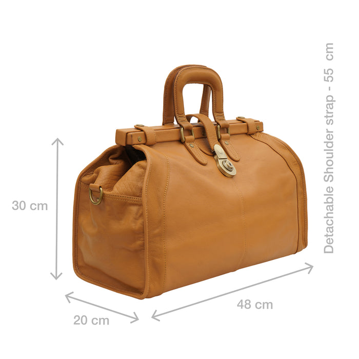 Safari Honey Leather Duffle Bag