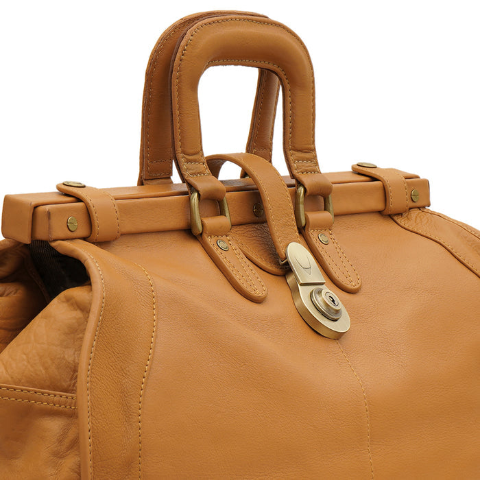 Safari Honey Leather Duffle Bag