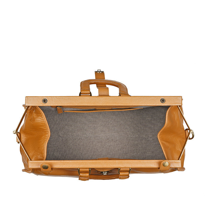 Safari Honey Leather Duffle Bag