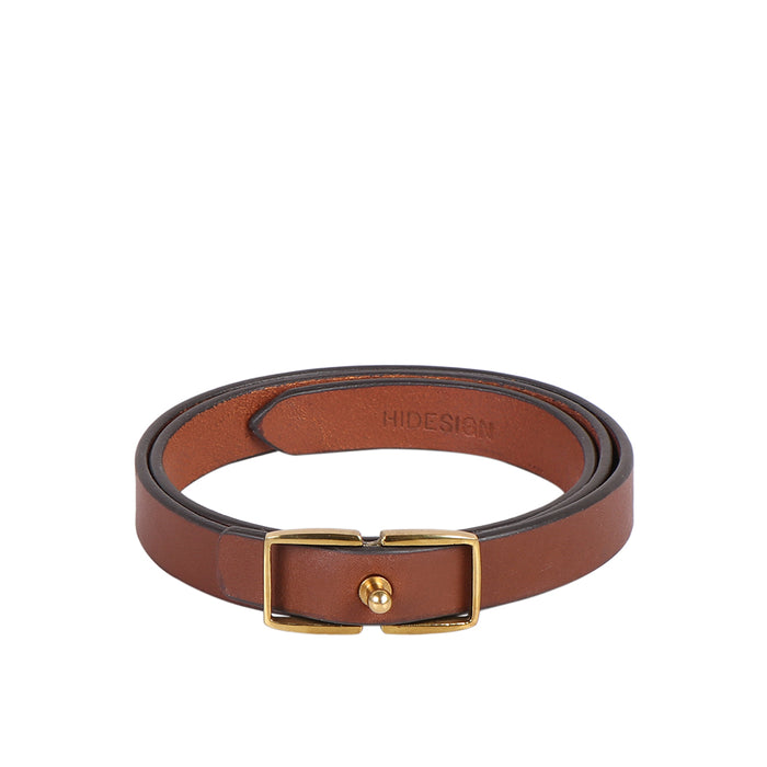 Saki Women's Tan Non Reversible Leather Belt