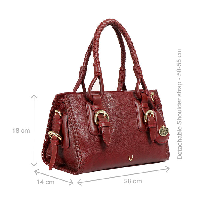 Salmon Marsala Leather Satchel