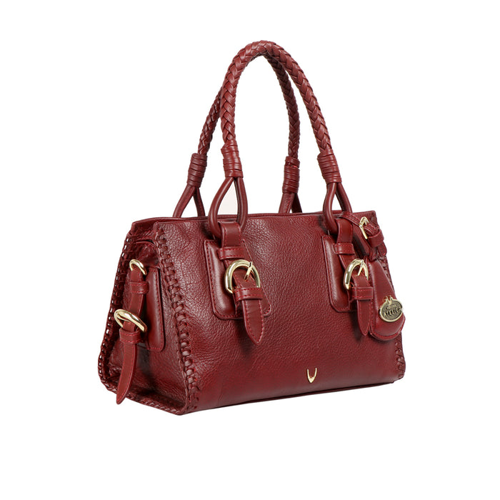 Salmon Marsala Leather Satchel