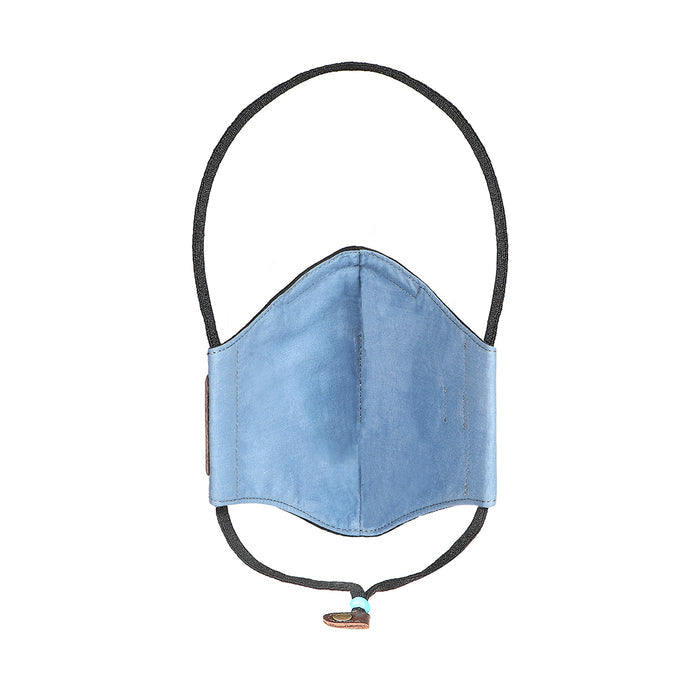 Samurai Black Leather Face Mask