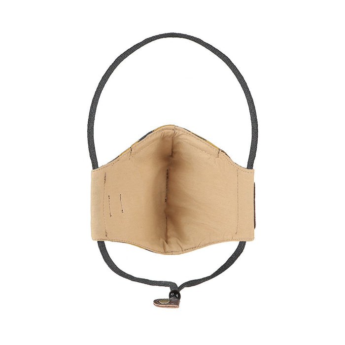 Samurai Combo-Be Yellow Leather Face Mask