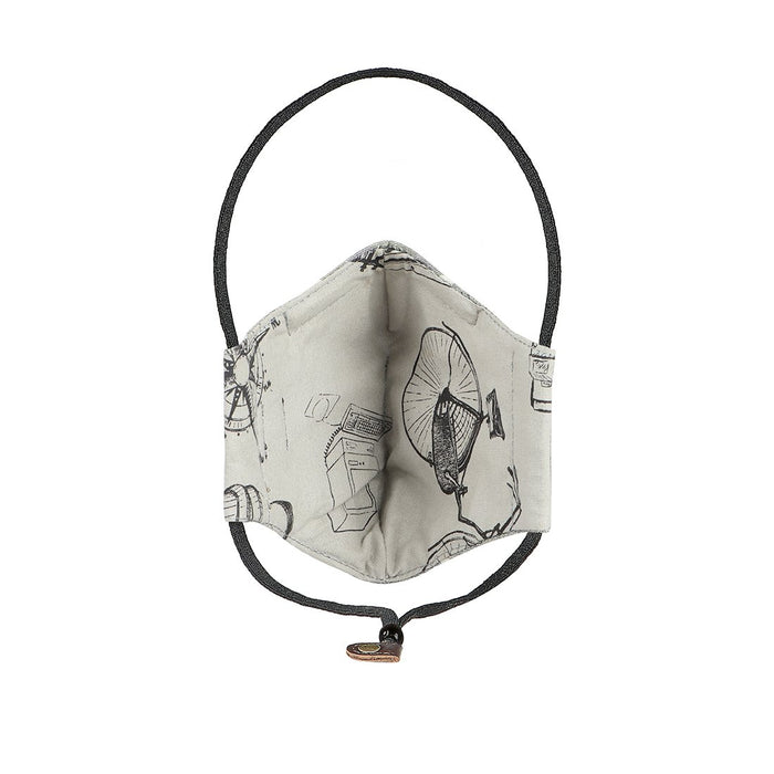 Samurai Combo-Ce Grey Leather Face Mask