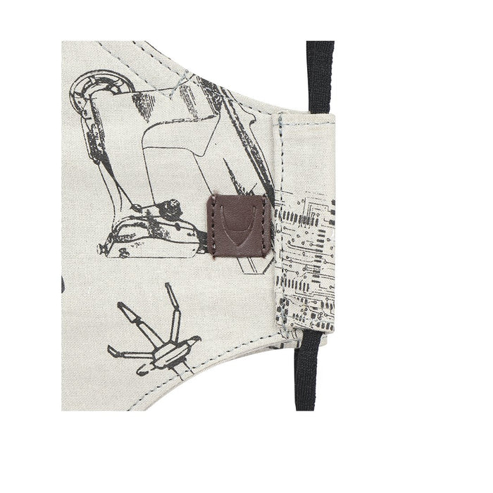 Samurai Combo-Ce Grey Leather Face Mask