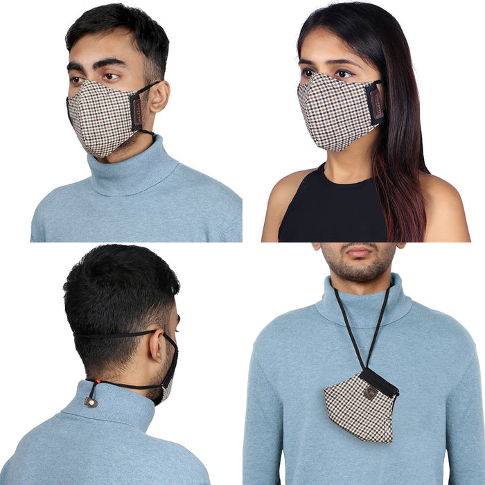 Samurai Combo-Ch Multicolor Leather Face Mask