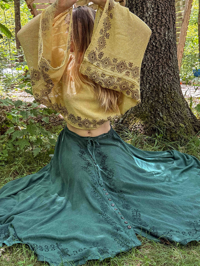 Santina Button Skirt