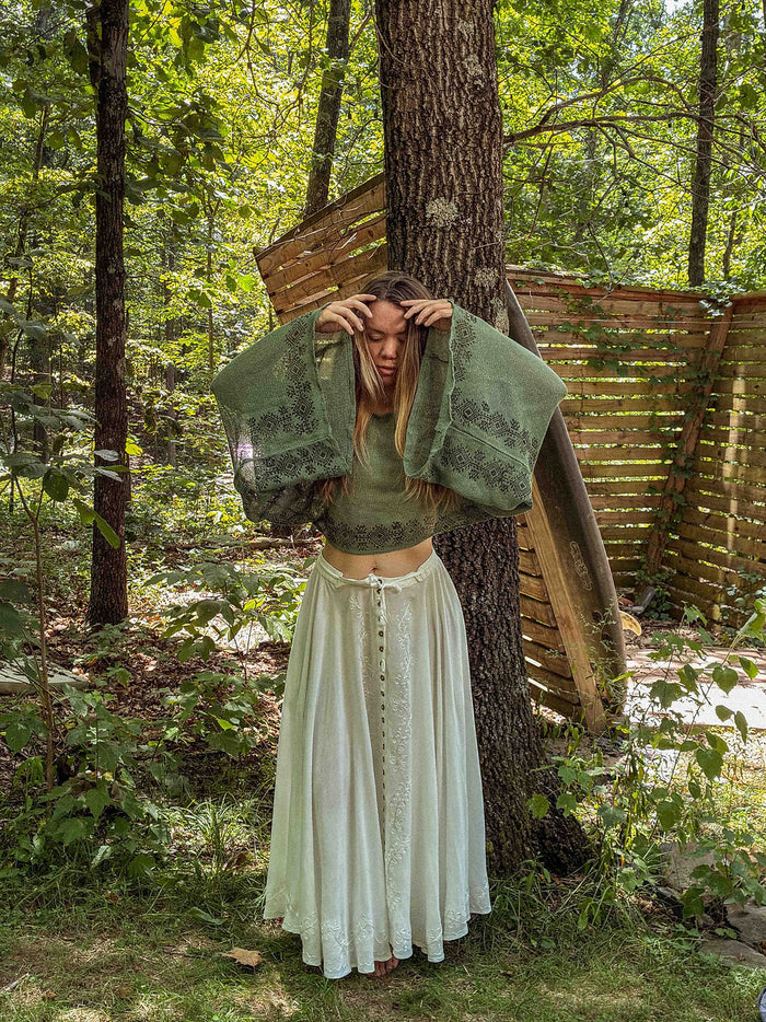 Santina Button Skirt