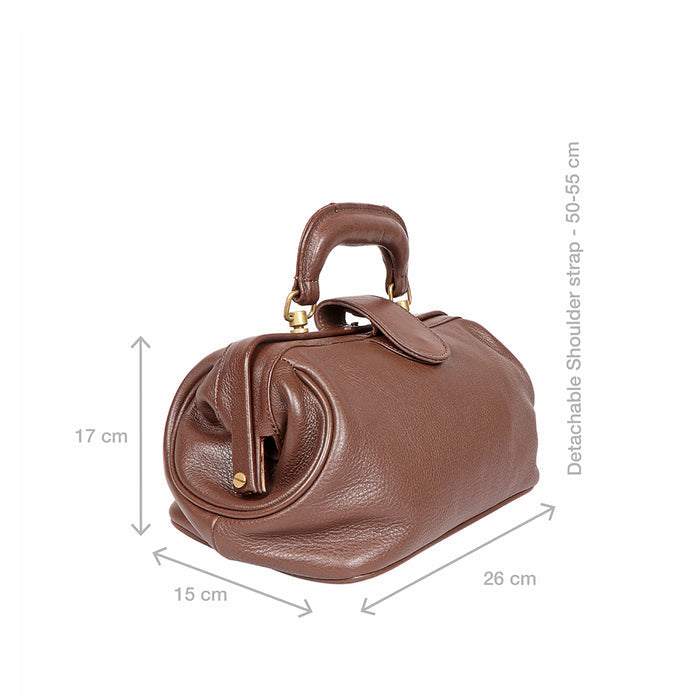 Sasha Brown Leather Satchel