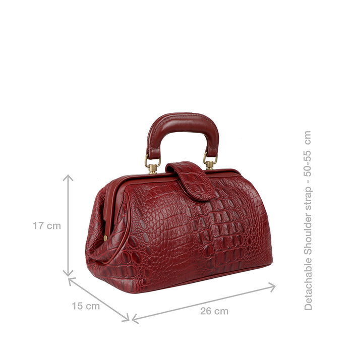 Sasha Marsala Leather Satchel