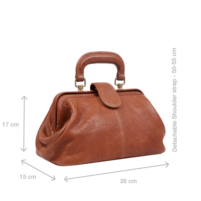 Sasha Tan Leather Satchel