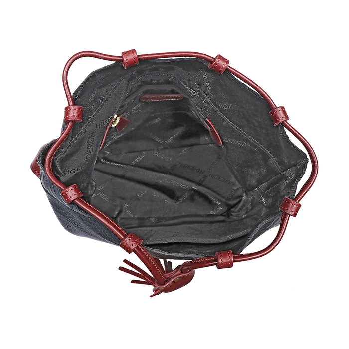 Sb Shea Marsala Leather Draw String Bag