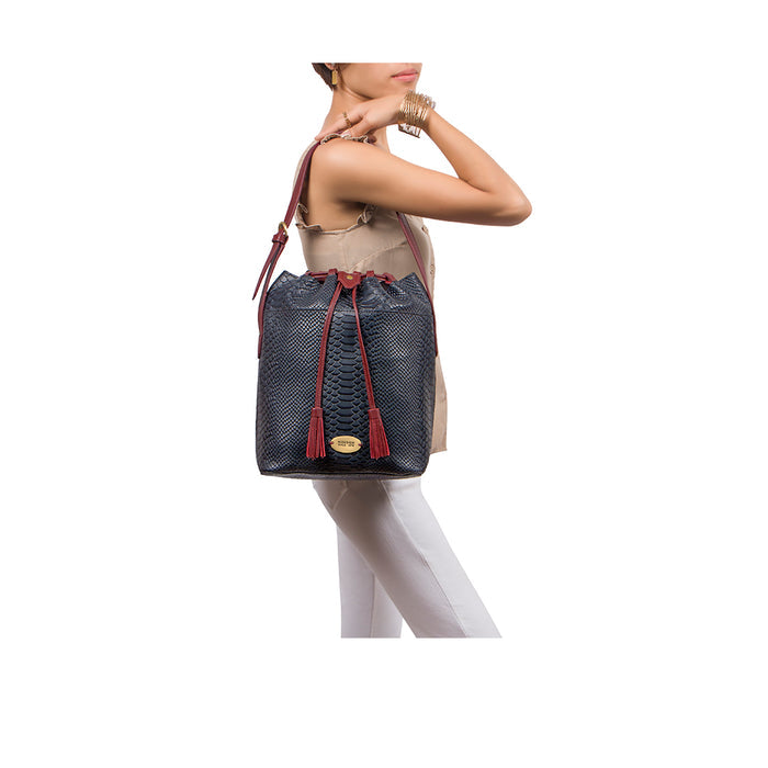 Sb Shea Marsala Leather Draw String Bag