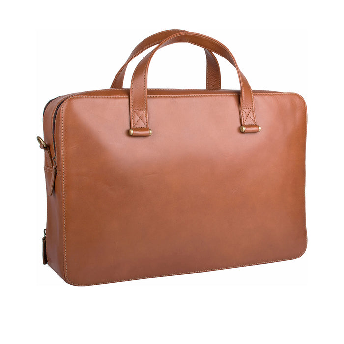 Scaffell Pike 02 Tan Leather  Briefcase