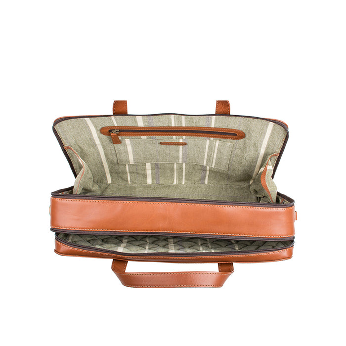 Scaffell Pike 02 Tan Leather  Briefcase