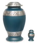 Scratch & Dent Dark Teal and Silver Miniature KEEPSAKE ONLY - Memorials4u
