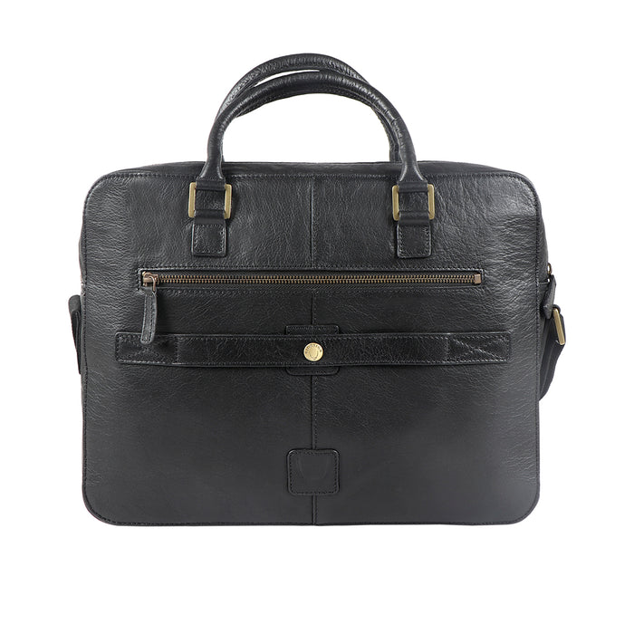 Sherlock 02 Black Leather  Briefcase