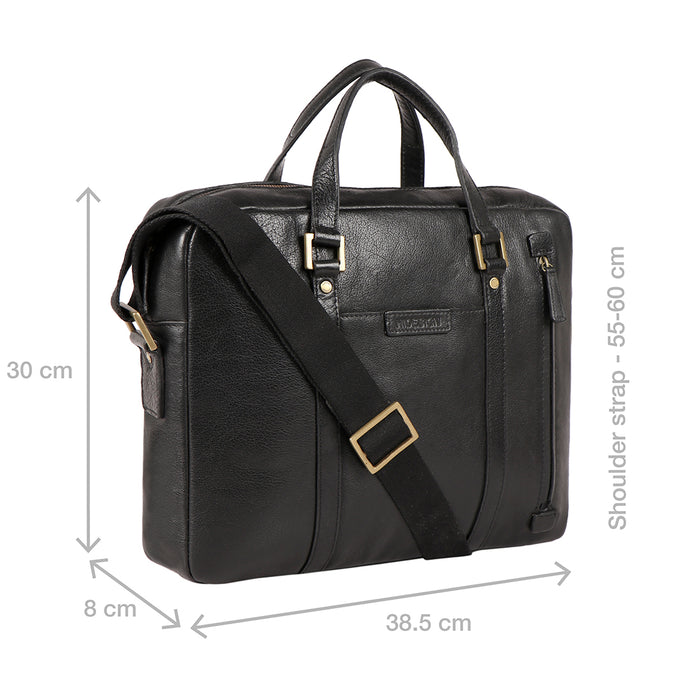 Sherlock 03 Black Leather  Briefcase