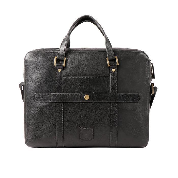 Sherlock 03 Black Leather  Briefcase