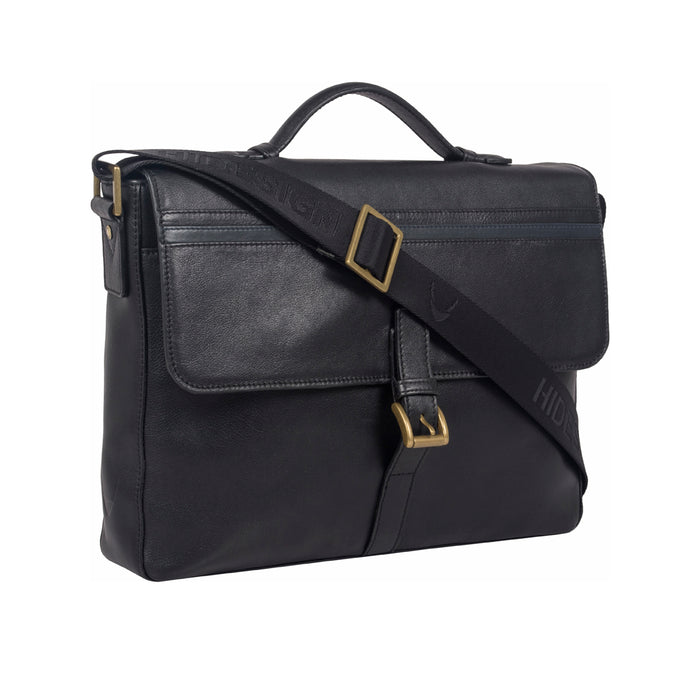 Sigmund 03 Black Leather  Briefcase