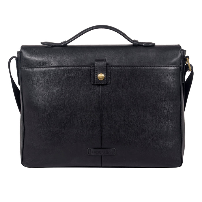 Sigmund 03 Black Leather  Briefcase