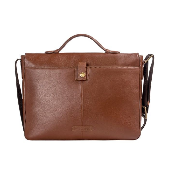 Sigmund 03 Tan Leather  Briefcase