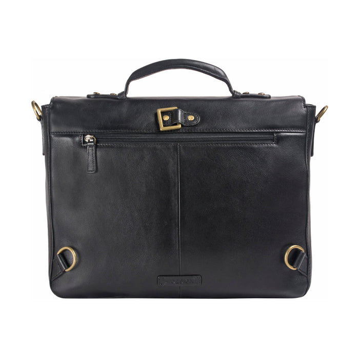 Sigmund 04 Black Leather  Briefcase