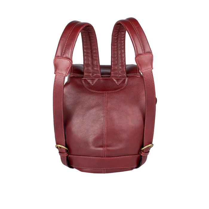 Small San Franci Red Leather  Backpack