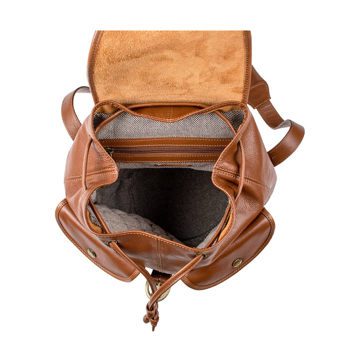 Small San Franci Tan Leather  Backpack