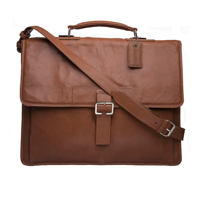 Spector 1337 Tan Leather  Briefcase