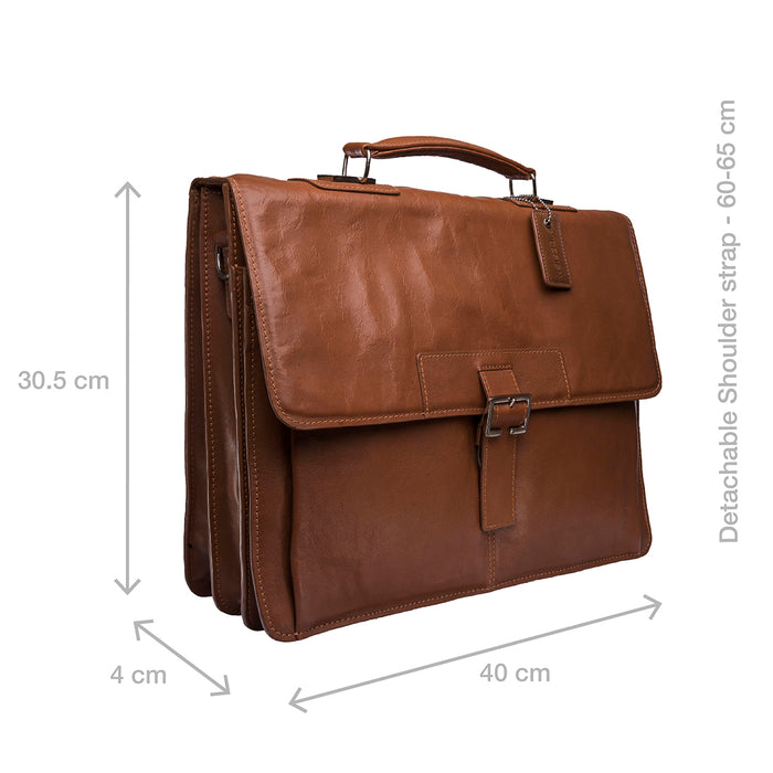 Spector 1337 Tan Leather  Briefcase