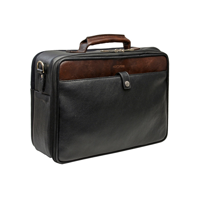 Sundown 03 Black Leather  Briefcase