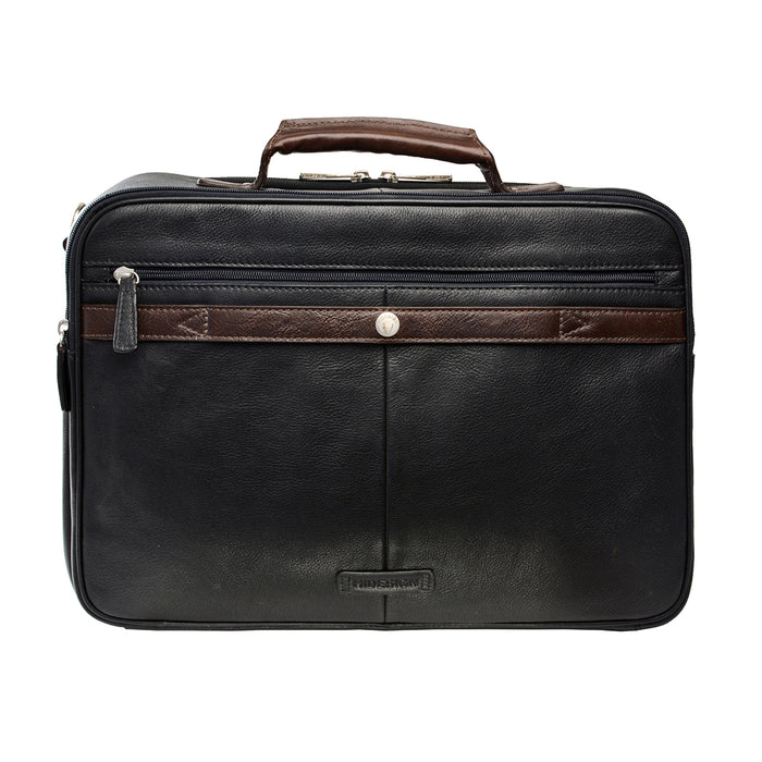Sundown 03 Black Leather  Briefcase