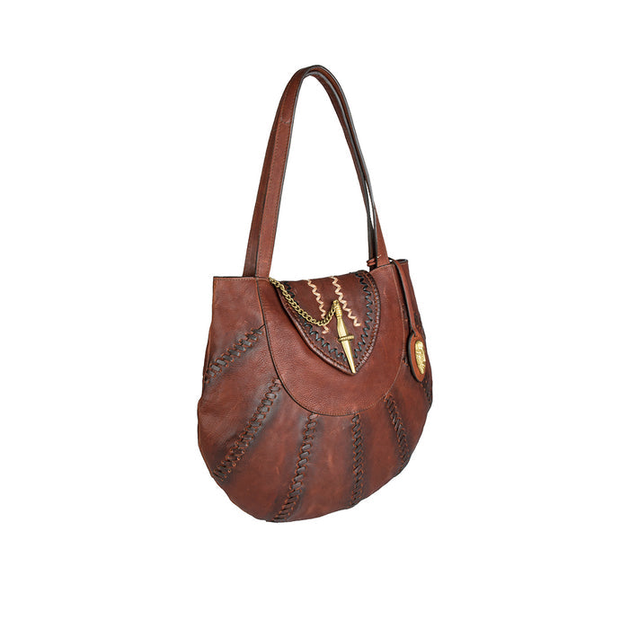 Swala 01 Brown Leather Hobo