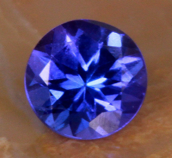 Tanzanite Round .55 Carat Intense Blue Violet Color