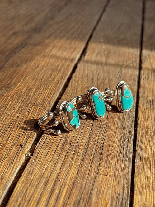 The Huff Ring: Sterling Silver + Turquoise
