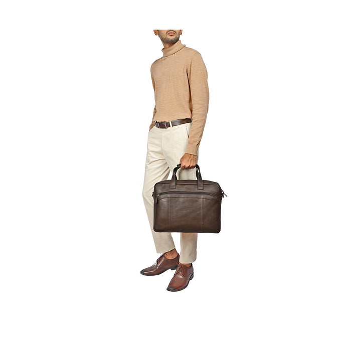 The Ridgeway 01 Brown Leather  Briefcase