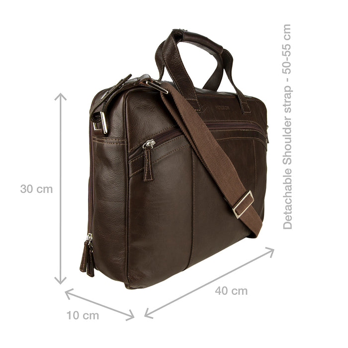 The Ridgeway 01 Brown Leather  Briefcase