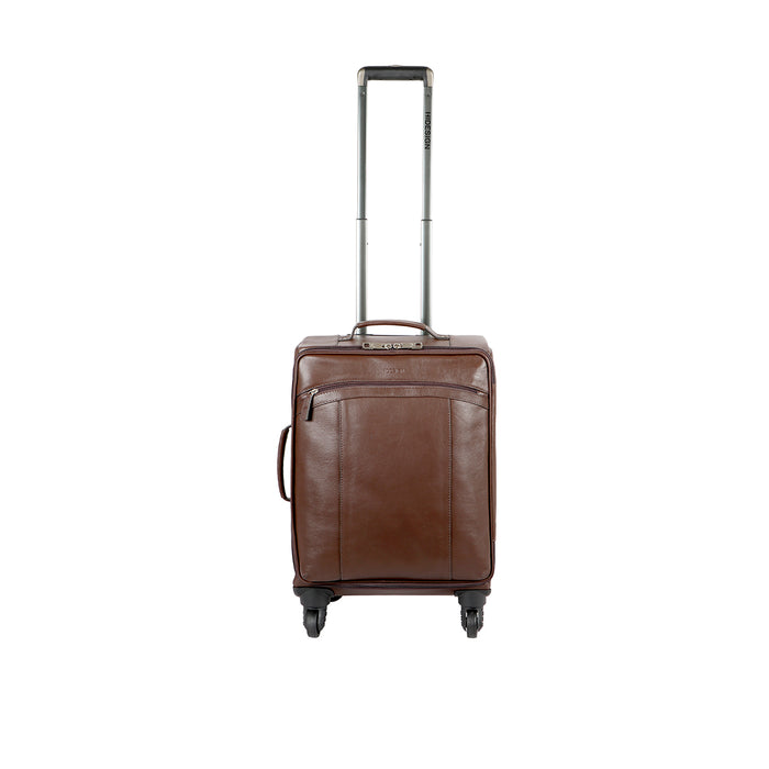 The Ridgeway 03 Brown Leather Trolley Bag