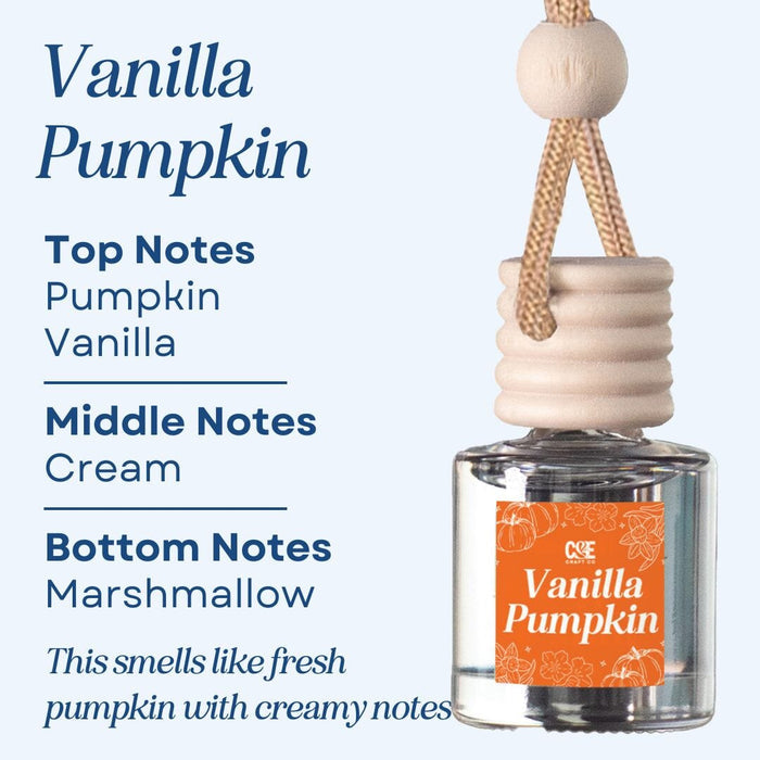 Scented Car Air Freshener Vehicle Air Fresheners CANDECraftCo Vanilla Pumpkin