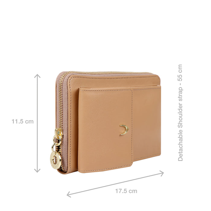 Vermeer Pink Leather Sling Wallet