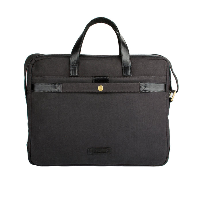 Viking 01 Black Canvas Briefcase