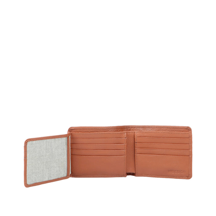Vw002  Tan Leather Bi-Fold Wallet