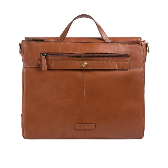 Washington 02 Tan Leather  Briefcase
