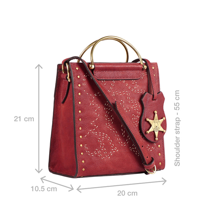 Wild Rose 02 Marsala Leather Satchel